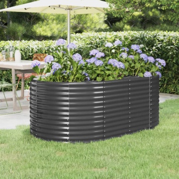 Strat înălțat grădină 175x100x68 cm oțel vopsit electrostatic - Img 1