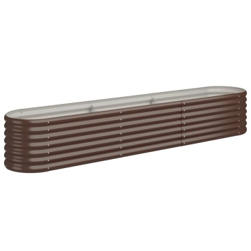 Strat înălțat grădină 224x40x36 cm oțel vopsit electrostatic - Img 2