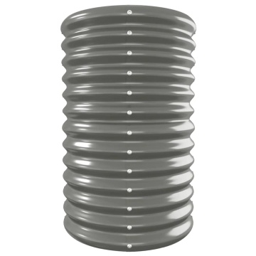 Strat înălțat grădină gri 332x40x68cm oțel vopsit electrostatic - Img 4
