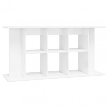 Suport acvariu, alb extralucios, 120x40x60 cm, lemn prelucrat - Img 2