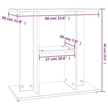 Suport acvariu, stejar afumat, 60x30x60 cm, lemn prelucrat - Img 7