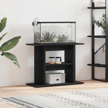 Suport acvariu Stejar negru 80x35x60 cm Lemn prelucrat - Img 1