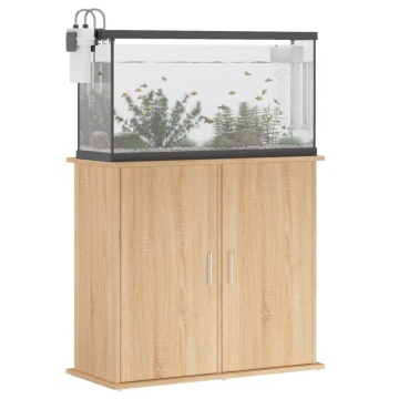Suport acvariu, stejar sonoma, 81x36x73 cm, lemn prelucrat - Img 3