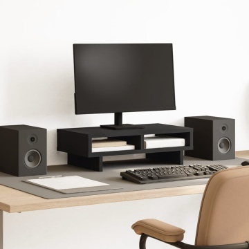 Suport de monitor, negru, 50x27x15 cm, lemn prelucrat - Img 1