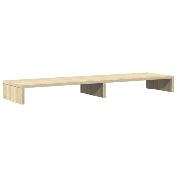 Suport de monitor, stejar sonoma, 100x27x10 cm, lemn prelucrat - Img 2