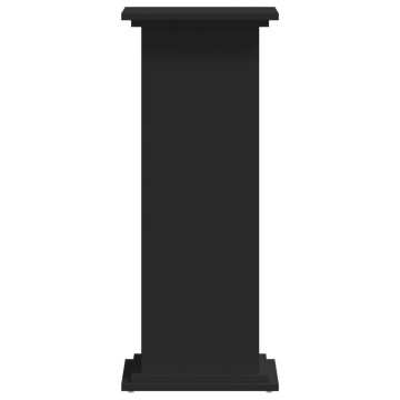 Suport de plante, negru, 33x33x80 cm, lemn prelucrat - Img 4