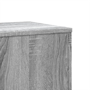 Suport de plante, sonoma gri, 33x33x100 cm, lemn prelucrat - Img 6
