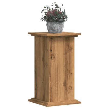 Suport de plante stejar artizanal, 33x33x60 cm, lemn prelucrat - Img 3