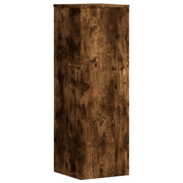 Suport de plante, stejar fumuriu, 33x33x100 cm, lemn prelucrat - Img 2