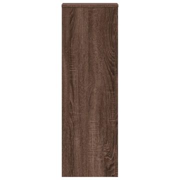Suport de plante, stejar maro, 33x33x100 cm, lemn prelucrat - Img 4