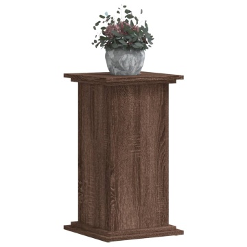 Suport de plante, stejar maro, 33x33x60 cm, lemn prelucrat - Img 3