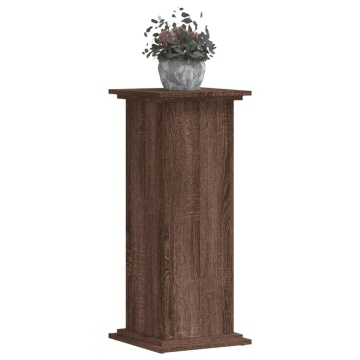 Suport de plante, stejar maro, 33x33x80 cm, lemn prelucrat - Img 3
