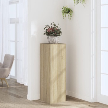 Suport de plante, stejar sonoma, 33x33x100 cm, lemn prelucrat - Img 1