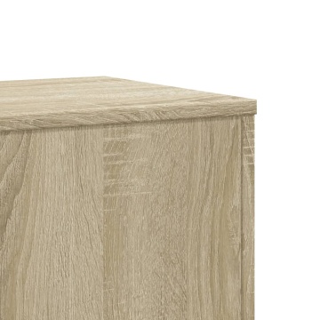 Suport de plante, stejar sonoma, 33x33x100 cm, lemn prelucrat - Img 6