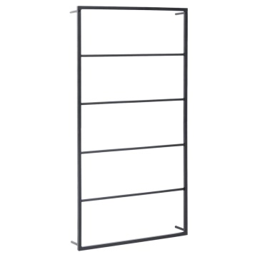 Suport de prosoape, negru, 60x10x116 cm, oțel - Img 2
