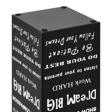 Suport de umbrele, cu text, oțel, negru - Img 6