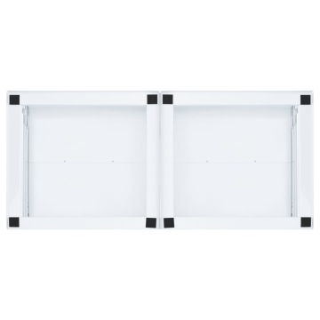 Suport dublu mașină de spălat cu rafturi retractabile, alb - Img 5