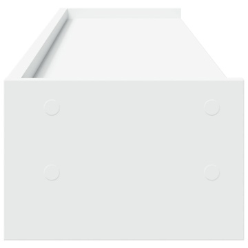 Suport monitor, alb, 100x24x16 cm, lemn prelucrat - Img 8