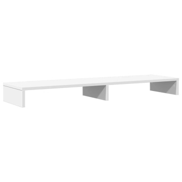 Suport monitor, alb, 100x27x10 cm, lemn prelucrat - Img 2