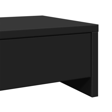 Suport monitor cu sertare, negru, 100x27x15 cm, lemn prelucrat - Img 7