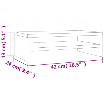Suport monitor, gri beton, 42 x 24 x 13 cm, PAL - Img 7