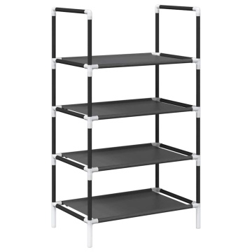 Suport pantofi 4 niveluri negru 44x28x77 cm țesătură nețesă - Img 2