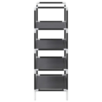 Suport pantofi 4 niveluri negru 44x28x77 cm țesătură nețesă - Img 5