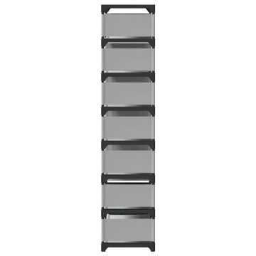Suport pantofi cu 8 niveluri, gri 54x28x124 cm, nețesut - Img 5