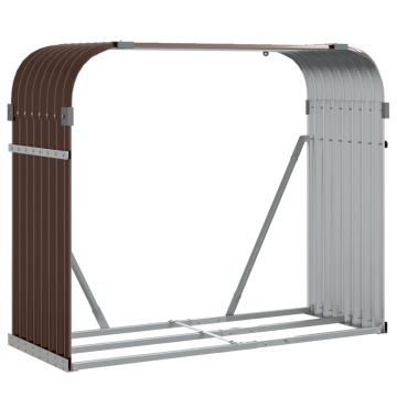 Suport pentru bușteni, maro, 120x45x100 cm, oțel galvanizat - Img 2