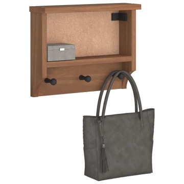 Suport pentru haine SANDNES 45x12x35 cm, lemn masiv de pin - Img 1