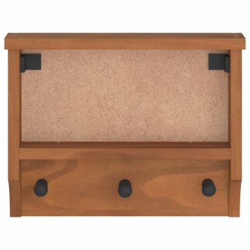 Suport pentru haine SANDNES 45x12x35 cm, lemn masiv de pin - Img 8