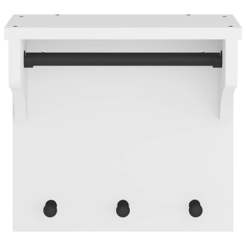 Suport pentru haine SANDNES alb 43x30x42 cm lemn masiv de pin - Img 8