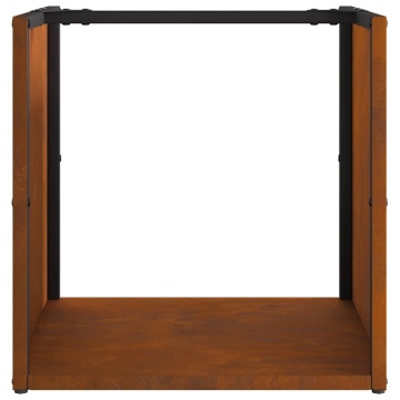 Suport pentru lemne de foc 40x40x40 cm Oțel pentru intemperii - Img 5