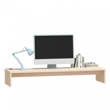 Suport pentru monitor, 100x27x15 cm, lemn masiv de pin - Img 4