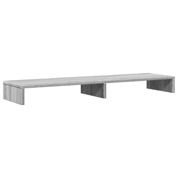 Suport pentru monitor, gri sonoma, 100x27x10 cm lemn prelucrat - Img 2