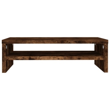 Suport pentru monitor stejar fumuriu 42x24x13 cm lemn prelucrat - Img 4