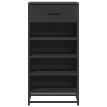 Suport pentru pantofi negru 48x38x97,5 cm Lemn prelucrat - Img 4