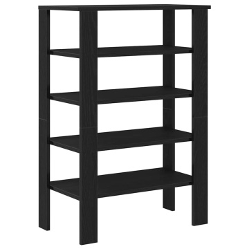 Suport pentru pantofi negru 61x32x87,5 cm Lemn prelucrat - Img 5