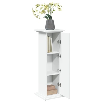 Suport prezentare cu depozitare alb 31x30x90 cm lemn prelucrat - Img 4