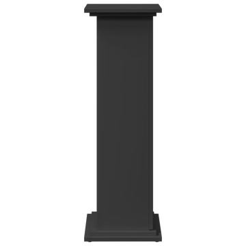 Suport prezentare cu depozitare negru 31x30x90cm lemn prelucrat - Img 6