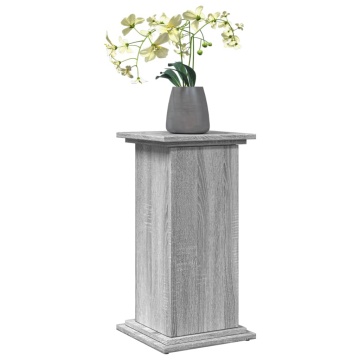 Suport prezentare cu depozitare sonoma gri 31x30x60 cm lemn - Img 3
