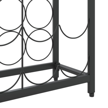 Suport sticle vin, 45 de sticle negru 54x18x100 cm fier forjat - Img 5
