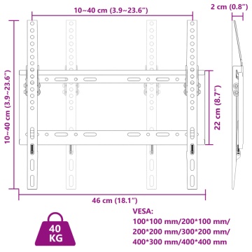 Suport TV de perete ecran 26-63 inchi Max VESA 400x400 mm 40kg - Img 7