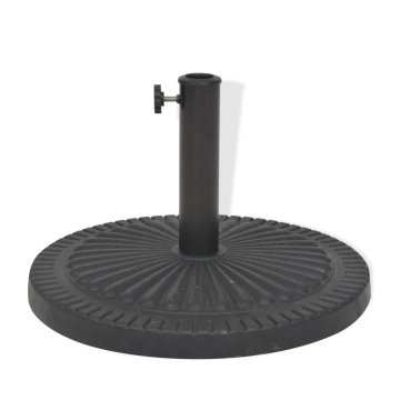 Suport umbrelă de soare, rășină, rotund, negru, 14 kg - Img 3