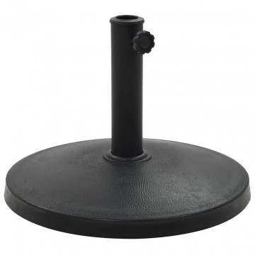 Suport umbrelă de soare rotund, negru, 10 kg, polirășină - Img 1