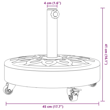 Suport umbrelă pentru stâlpi Ø38 / 48 mm, 27 kg, rotund - Img 7