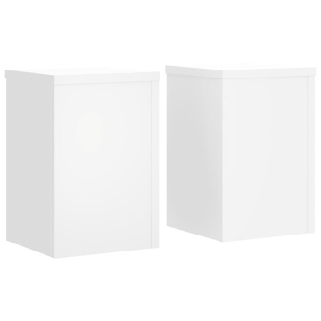 Suporturi de plante, 2 buc., alb, 20x20x30 cm, lemn prelucrat - Img 2