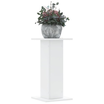 Suporturi de plante, 2 buc., alb, 30x30x60 cm, lemn prelucrat - Img 1