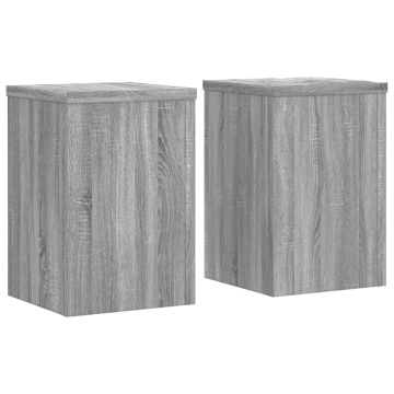 Suporturi de plante 2 buc. gri sonoma 20x20x30 lemn prelucrat - Img 2