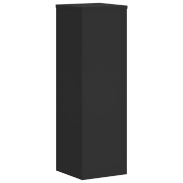 Suporturi de plante, 2 buc., negru, 25x25x80 cm, lemn prelucrat - Img 4